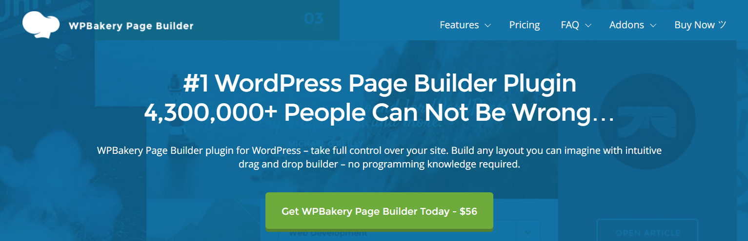 wpbakery landing page