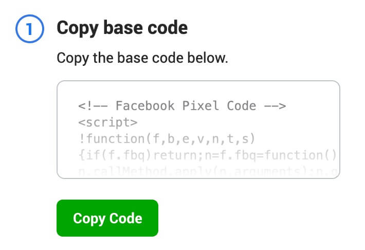 Código de píxel de Facebook